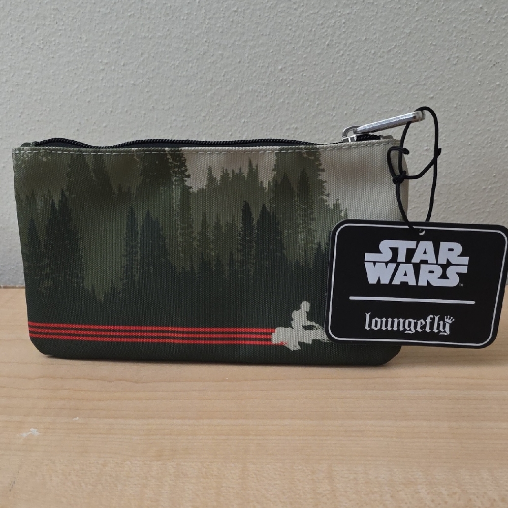 Loungefly Star Wars Forest Green and Red Cosmetic Bag - Picture 1 of 8